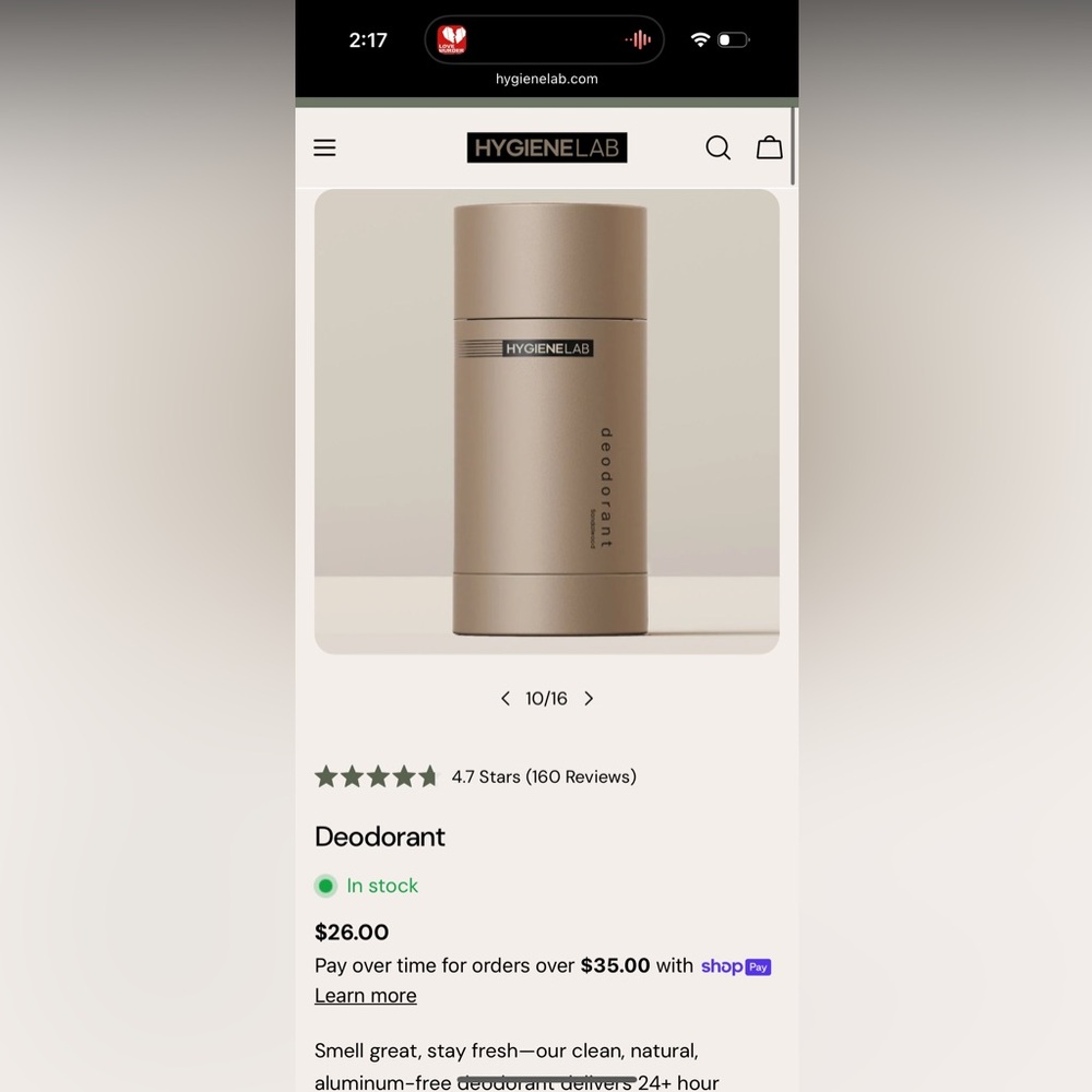 Hygienelab Deodorant Sandalwood